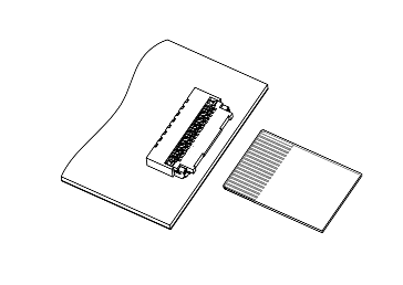 翻蓋臥貼0.3mm Pitch H1.0