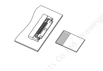 翻蓋臥貼0.5mm Pitch H1.2