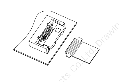 翻蓋臥貼0.5mm Pitch H2.55 